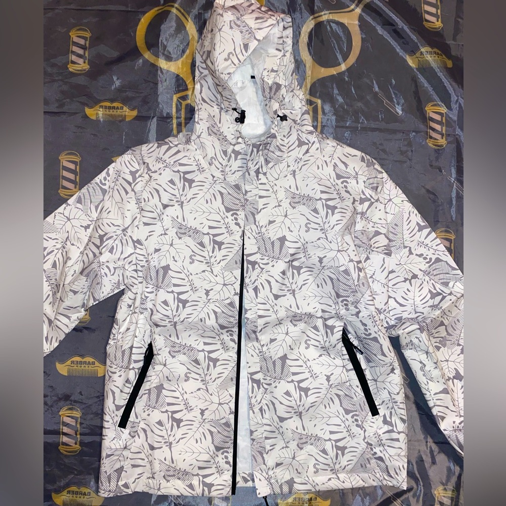 NEW Unisex Large White Windbreaker